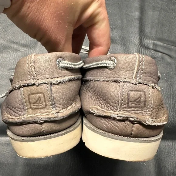 Men’s Sperry Top Sider Gray Leather Boat Shoe - Picture 7 of 7
